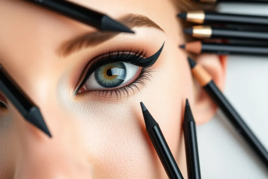 maquillage au crayon noir