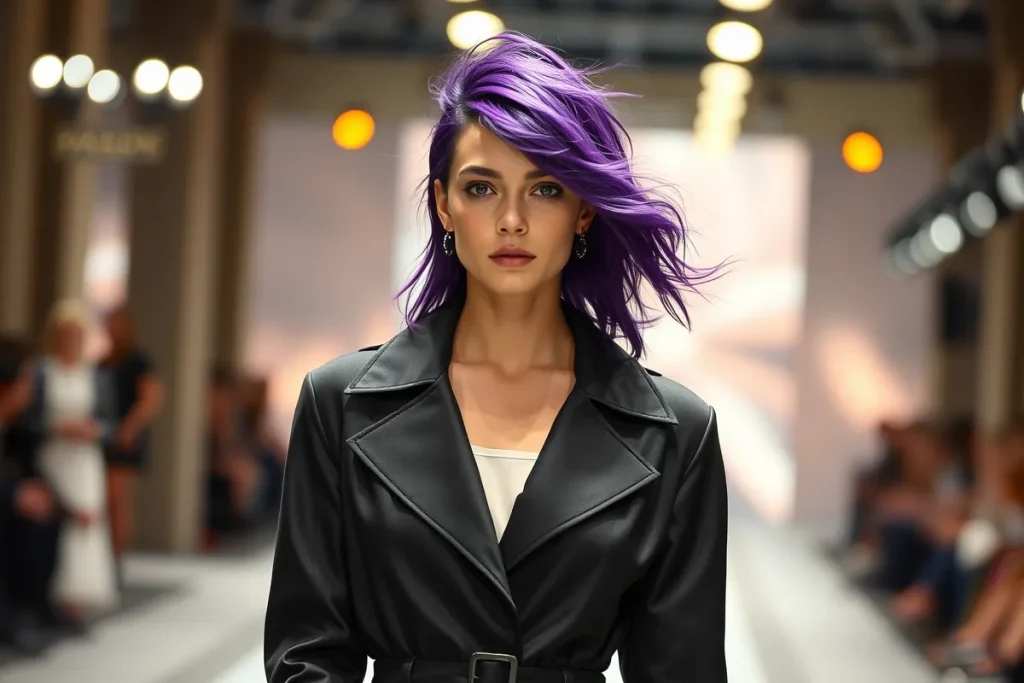 décoloration cheveux violet