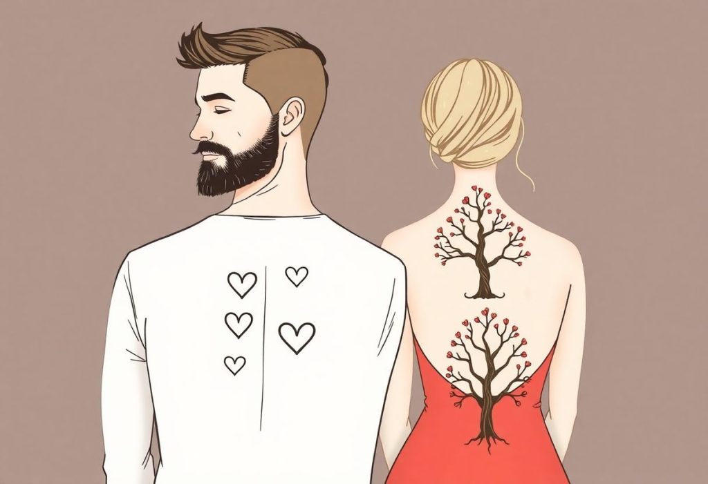 Brief SEO tatouage symbole père fille